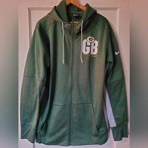 Men's Green Bay Packers Green Zip-Up Hoodie💚🏈